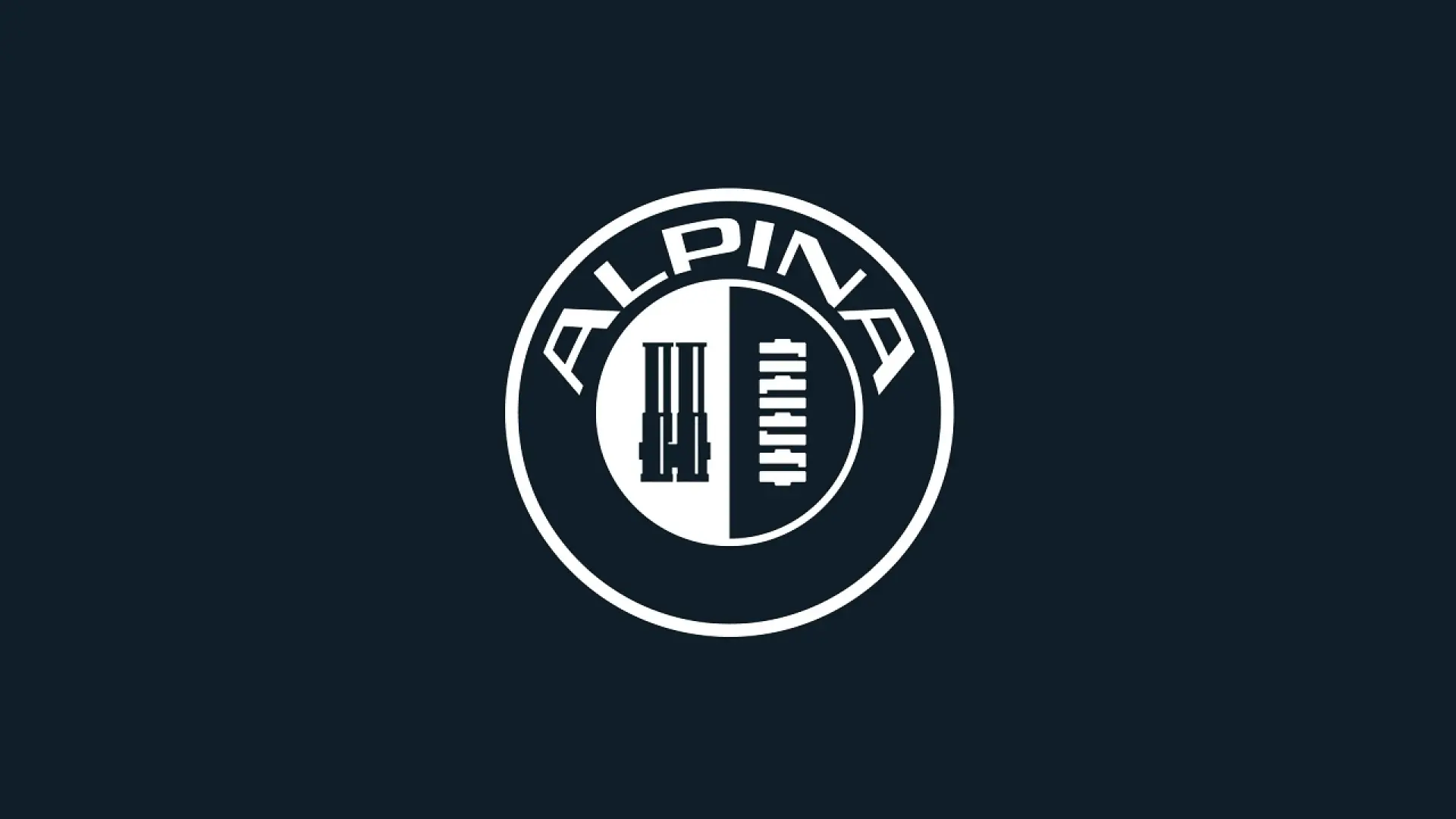 Nouveau logo circulaire BMW Alpina avec symboles du papillon et vilebrequin en design minimaliste