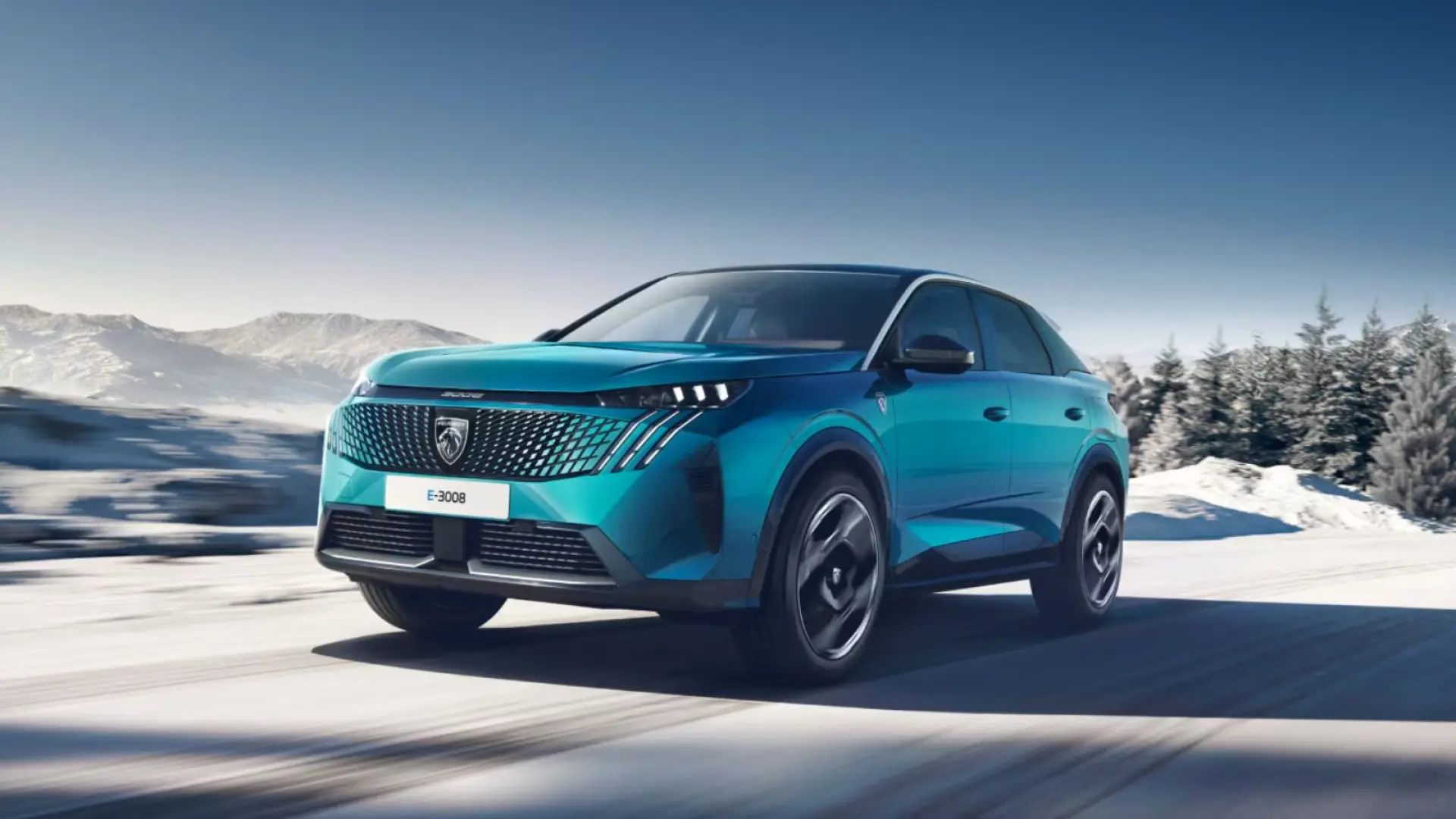 Peugeot 3008 hybride rechargeable 225 ch vue de trois-quarts avant sur fond blanc