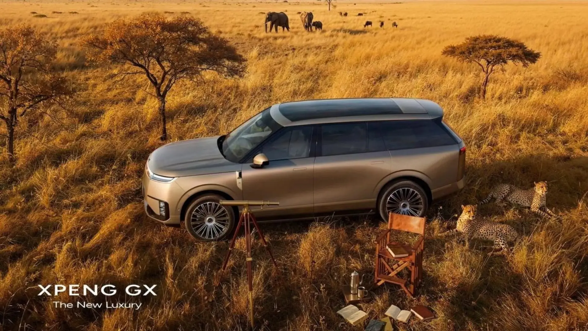 Xpeng GX, SUV électrique chinois au design inspiré du Range Rover, présenté de trois-quarts avant