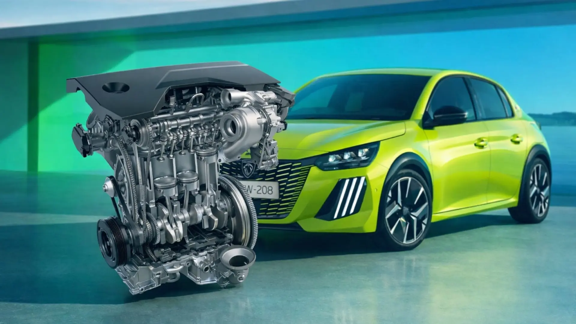 Nouveau moteur Peugeot Turbo 100 trois cylindres essence avec turbocompresseur à géométrie variable