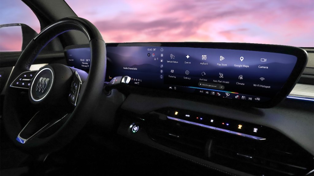 Interface de tableau de bord automobile avec assistant vocal Gemini de Google intégré à Android Automotive