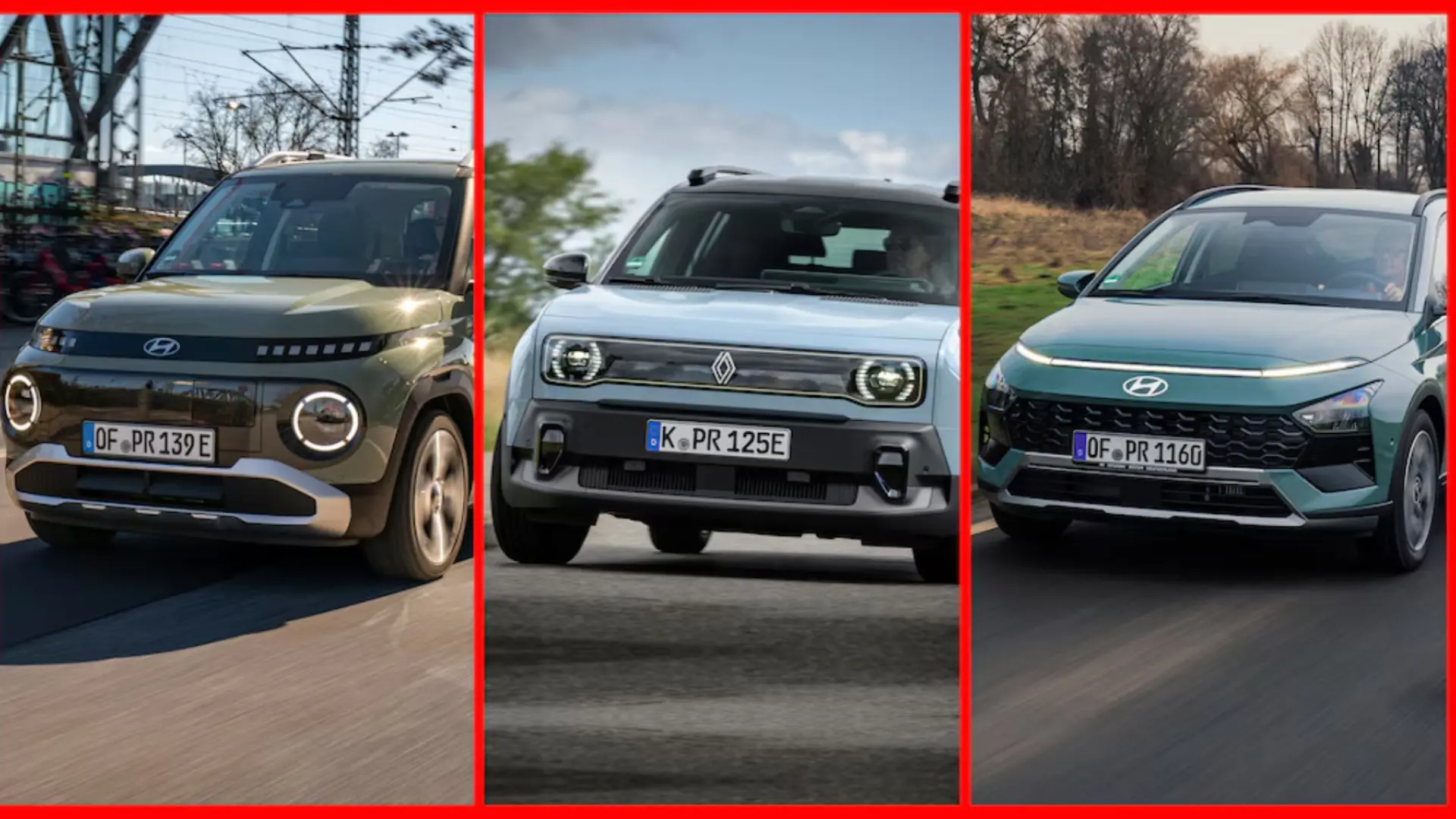 Hyundai Inster électrique et Renault Captur hybride, les deux meilleurs SUV compacts 2025
