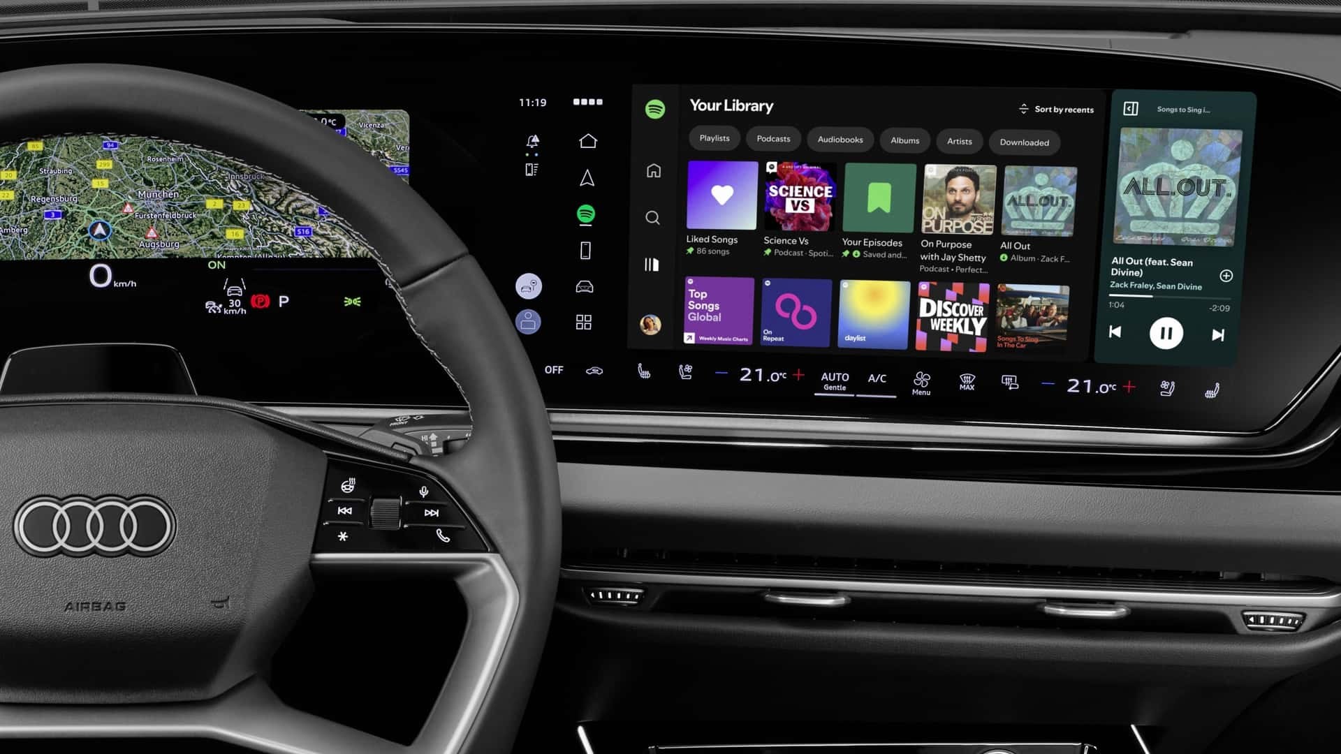 Spotify débarque nativement dans les Audi sans avoir besoin de smartphone